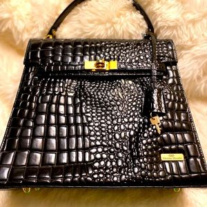 VALENTINO Crocodile Kelly style purse